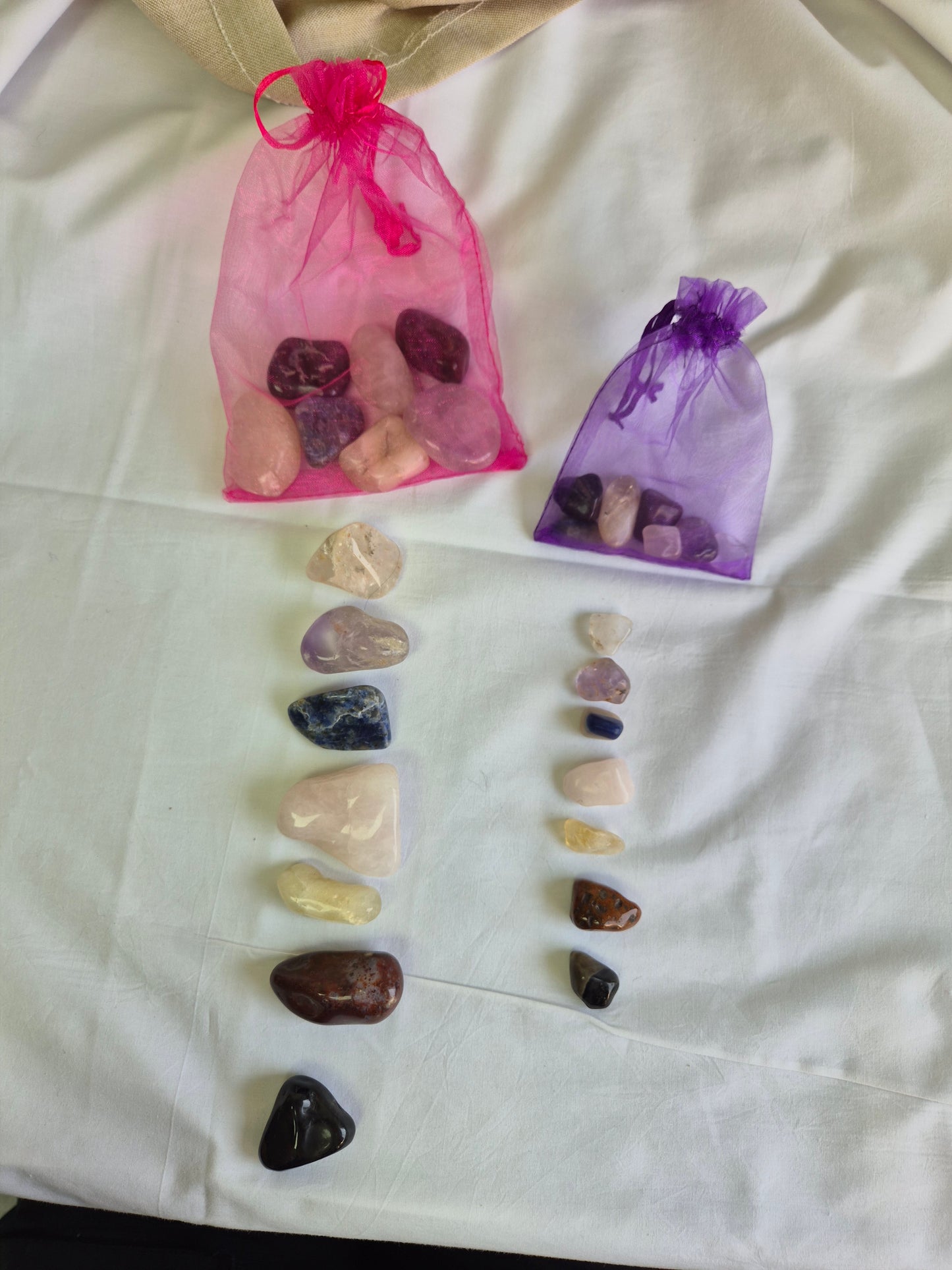 Set de piedras 7 chakras medianas